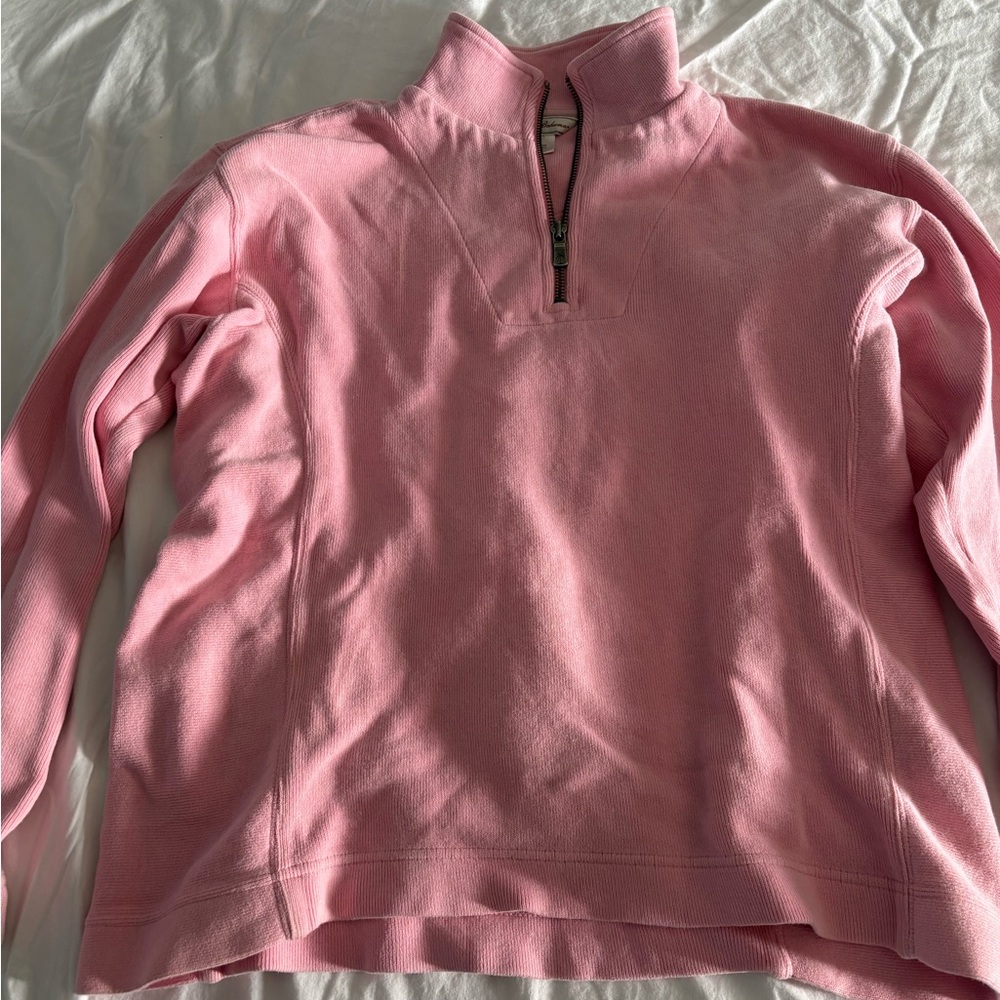 Cozy Pink Quarter-Zip Pullover
